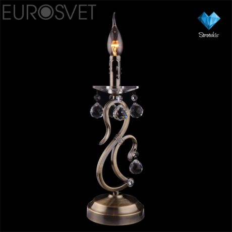 Евросвет Настольная лампа Strotskis 12505/1T античная бронза