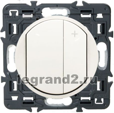 Legrand Светорегулятор кнопочный Legrand Celiane 600Вт с лицевой панелью (белый)