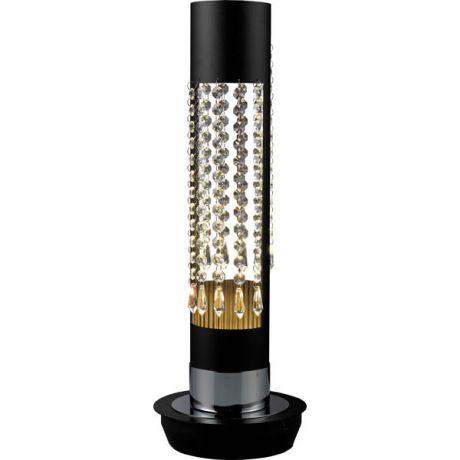 N-Light Настольная лампа 6016/1 черный+белый хрусталь