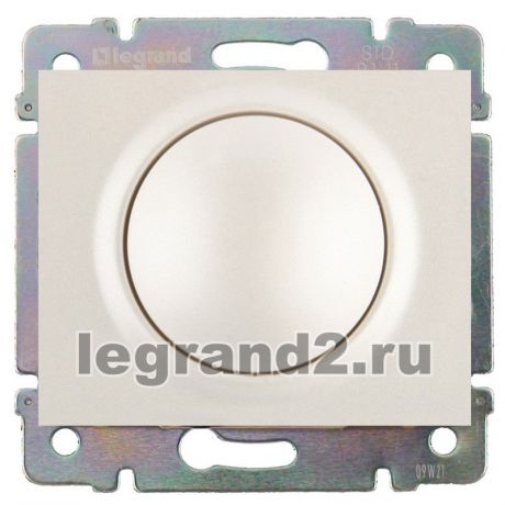 Светорегулятор поворотный Legrand Galea Life 1000Вт с лицевой панелью (перламутр)
