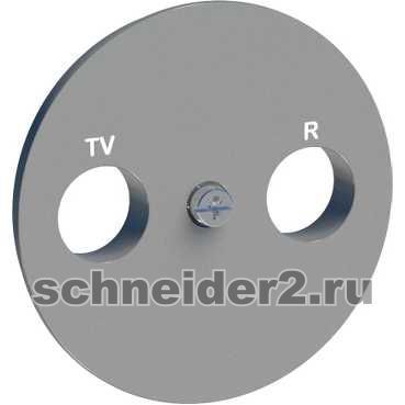 Schneider Накладка розетки R-TV/SAT Odace (Алюминий)