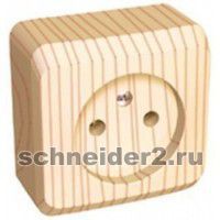 Schneider Розветка электрическая без заземления (Сосна)