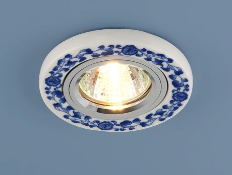 Электростандарт Точечный светильник 9035 керамика MR16 бело-голубой (WH/BL)