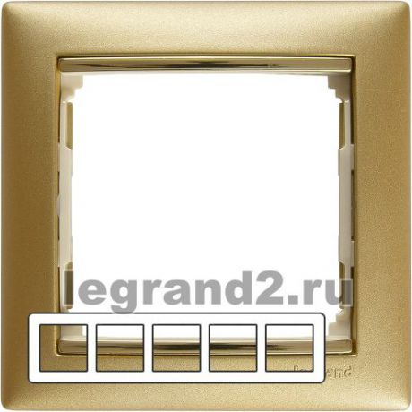 Legrand Рамка Valena - Матовое золото - пятиместная