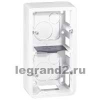 Legrand Mosaic Коробка накладная бел. 2Х2м,H40мм