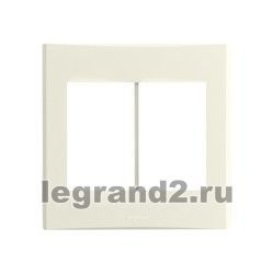 Legrand Anam Legrand Zunis Бежевый Рамка 2-ая для выключателя (для 4-кл., 5-кл., 6-кл. механизмов Zunis)