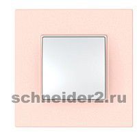 Schneider Рамка Unica Quadro одноместная (розовый жемчуг)