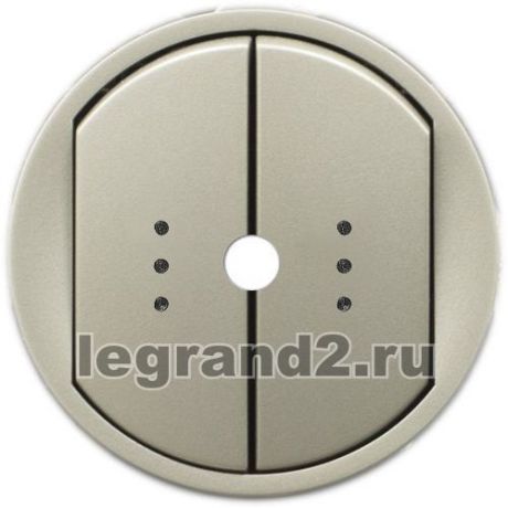 Legrand Лицевая панель Celiane для выключателя двойного с индикацией PLC, титан