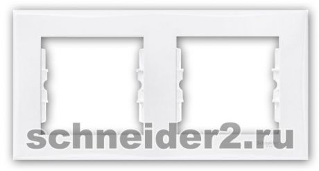 Schneider Рамка Sedna двухместная горизонтальная (белый)
