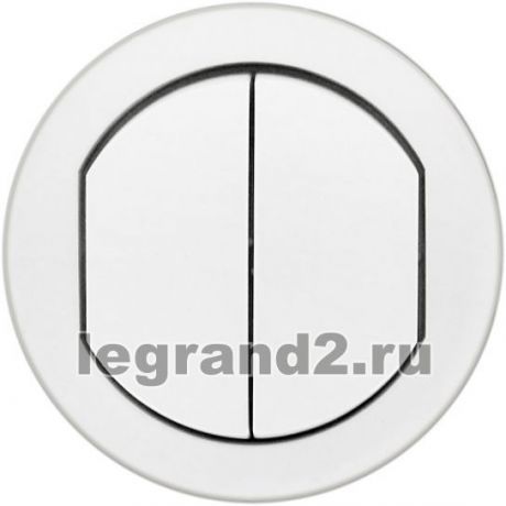 Legrand Влагозащищенная лицевая панель Celiane IP44 для двойного выключателя, белая