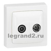 Legrand Розетка TВ+FM - накладная - моноблок - белый