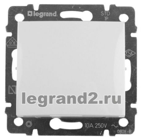Legrand Выключатель Valena влагозащищенный IP44 одноклавишный 10A 250В (белый)