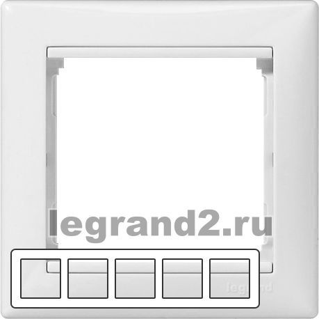 Legrand Рамка Valena - Белая - пятиместная