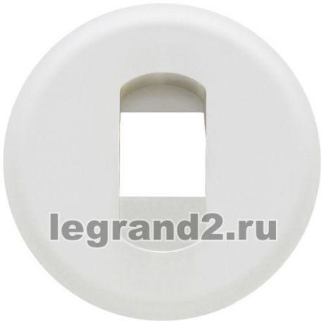 Legrand Лицевая панель Celiane для простой розетки для колонок, белая