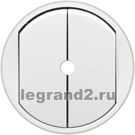 Legrand Лицевая панель Celiane для двухклавишного выключателя PLC, белая