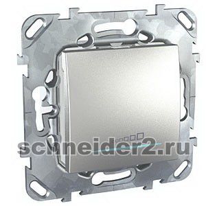 Schneider Диммер Unica кнопочный 20-350Вт (алюминий)