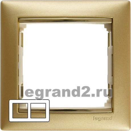 Legrand Рамка Valena - Матовое золото - двухместная