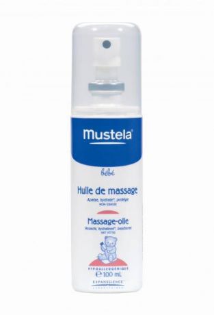 Mustela Масло для Массажа Детское Флакон-Спрей Бебе, 110 мл