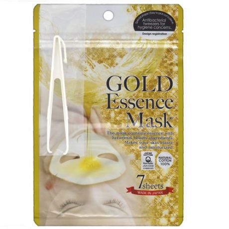 Japan Gals Маска с Золотым Составом Essence Mask, 7 шт