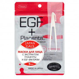 Japan Gals Маска с Плацентой и EGF фактором Facial Essence Mask, 7шт
