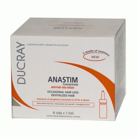 Ducray Лосьон - Концентрат От Выпадения Волос Anastim Concentre Anti-Hair Lotion, 8 Х 7,5 мл