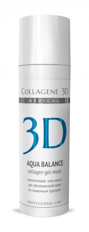 Collagene 3D Гель-маска для лица с гиалуроновой кислотой, восстановление тургора и эластичности кожи Aqua Balance