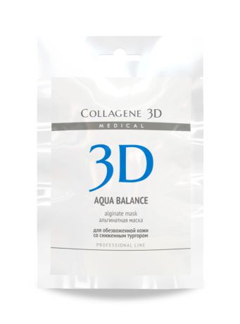 Collagene 3D Альгинатная маска для лица и тела с гиалуроновой кислотой Aqua Balance, 30 г