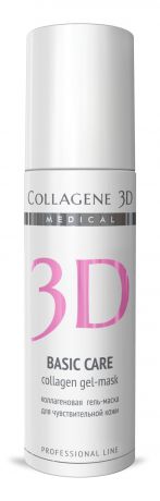 Collagene 3D Коллагеновая Гель-маска для чувствительной и склонной к аллергии кожи Basic Care, 130 мл