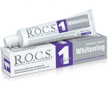 R.O.C.S. Зубная Паста R.O.C.S UNO Whitening  (Отбеливание), 74 гр