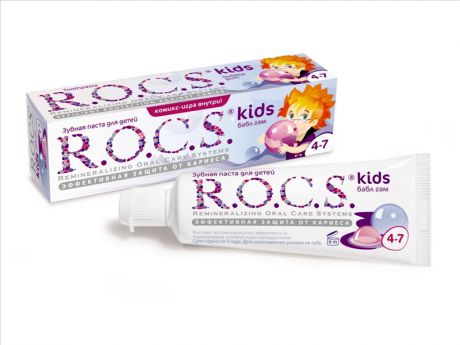 R.O.C.S. Зубная Паста R.O.C.S. Kids Бабл Гам, 45 гр