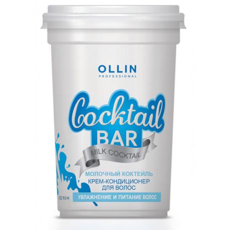 OLLIN PROFESSIONAL Cocktail BAR Крем-Кондиционер для Волос  "Молочный коктейль" Увлажнение и Питание Волос, 500 мл