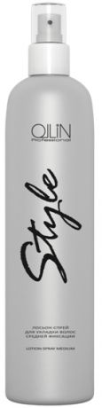 OLLIN PROFESSIONAL STYLE Лосьон-Спрей для Укладки Волос Средней Фиксации Lotion-Spray Medium, 250 мл