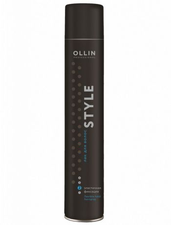 OLLIN PROFESSIONAL STYLE Лак для Волос Эластичной Фиксации Flexible Hold Hairspray, 400 мл