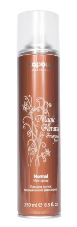 Kapous  Magic Keratin Лак Аэрозольный для Волос Нормальной Фиксации с Кератином, 250 мл