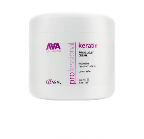 Kaaral AAA Keratin Royal Jelly Cream Питательная Крем-Маска для Восстановления Окрашенных и Химически Обработанных Волос, 500 мл