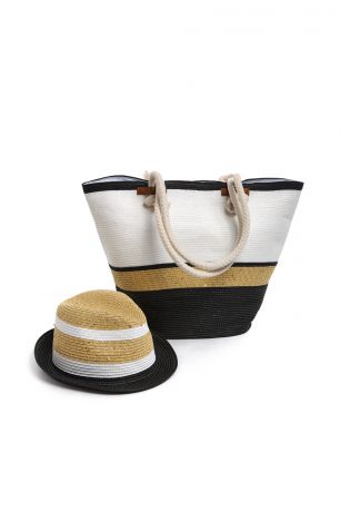 Комплект (сумка, шляпа) (черный) Moltini