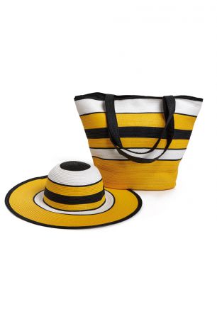 Комплект (сумка, шляпа) (желтый) Moltini