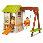 Smoby детский игровой домик с горкой и качелями smoby winnie 310463