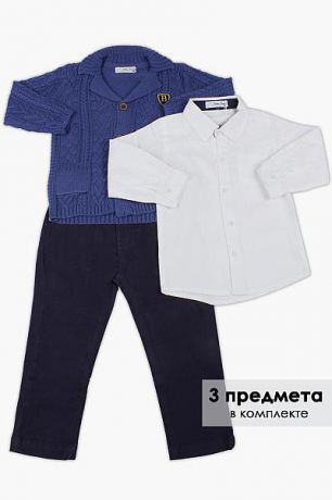 Band Кардиган+сорочка+брюки комплект для мальчика BAB2329 голубой Band