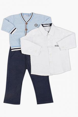 Band Кардиган+сорочка+брюки комплект для мальчика 2466 голубой Band