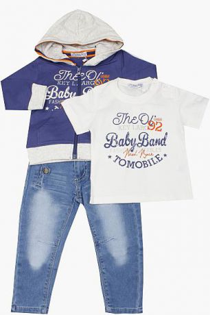 Band Толстовка+джинсы+футболка комплект для мальчика 2468 голубой Band