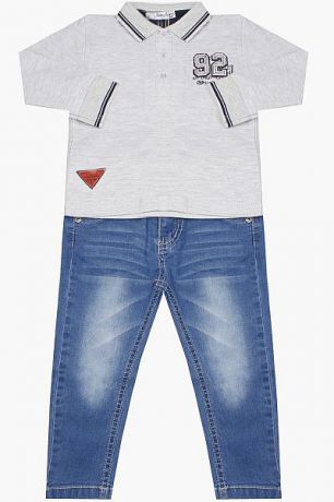 Band Поло+джинсы комплект для мальчика 2471 серый Band