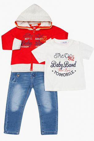 Band Толстовка+джинсы+футболка комплект для мальчика 2468 красный Band