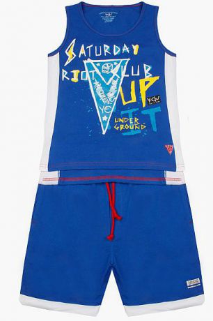 Y-clu' Майка+шорты комплект для мальчика BY1350 синий Y-clu'