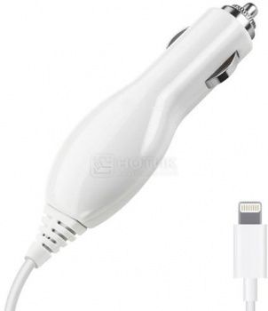 Автомобильное зарядное устройство Deppa 22121 для iPhone, iPad, iPod Apple с разъемом 8-pin, Белый