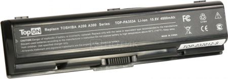 Аккумулятор TopON TOP-PA3534 Toshiba Satellite A200, A210, A300, Satellite L300. P/N: PA3534, PA3535. 10.8V 4400mAh. Гарантия 6 мес.