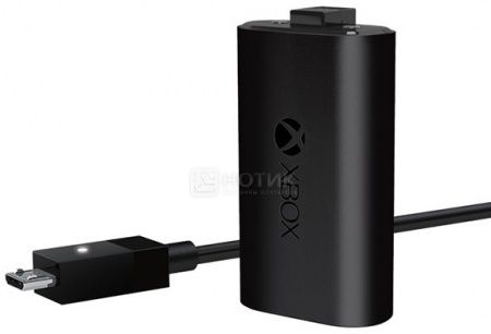 Комплект из аккумулятора и кабеля зарядки геймпада для Xbox One Черный