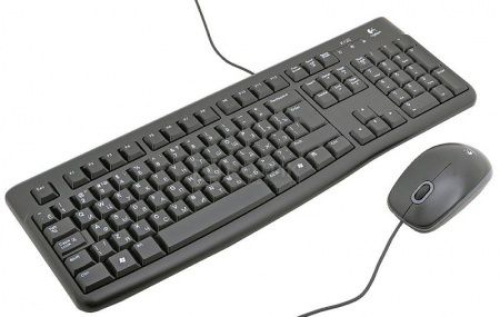 Проводной комплект Logitech MK120, USB, 920-002561, Черный