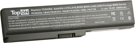 Аккумулятор TopON TOP-PA3634 10.8V 4400mAh Toshiba Satellite L310 L510 M300 M500 U400 U500 A660 A665 L600 L630 L645 L655 L670 L730 L735 L750 L775