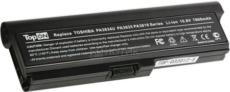 Аккумулятор TopON TOP-PA3634H 10,8V 7800mAh Toshiba L310 L510 M300 M500 U400 U500 A660 A665 L600 L630 L645 L655 L670 L730 L735 L750 L775 P755 P775